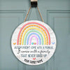 Autism Doesn&#39;t Come - Autism Awareness Personalized Round Wood Sign