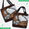 Snowy Owl Feather Personalized Tote Bag