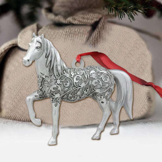 Beautiful Horse - Christmas Horse Ornament With 3D Pattern Print (Printed On Both Sides)