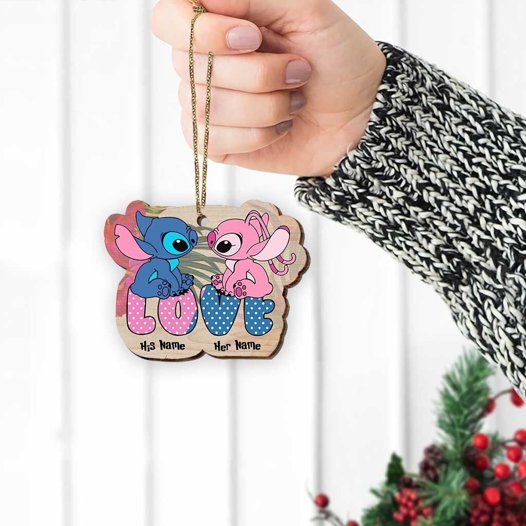 To My Husband - Personalized Christmas Ohana Wooden Card Pop Out Ornament