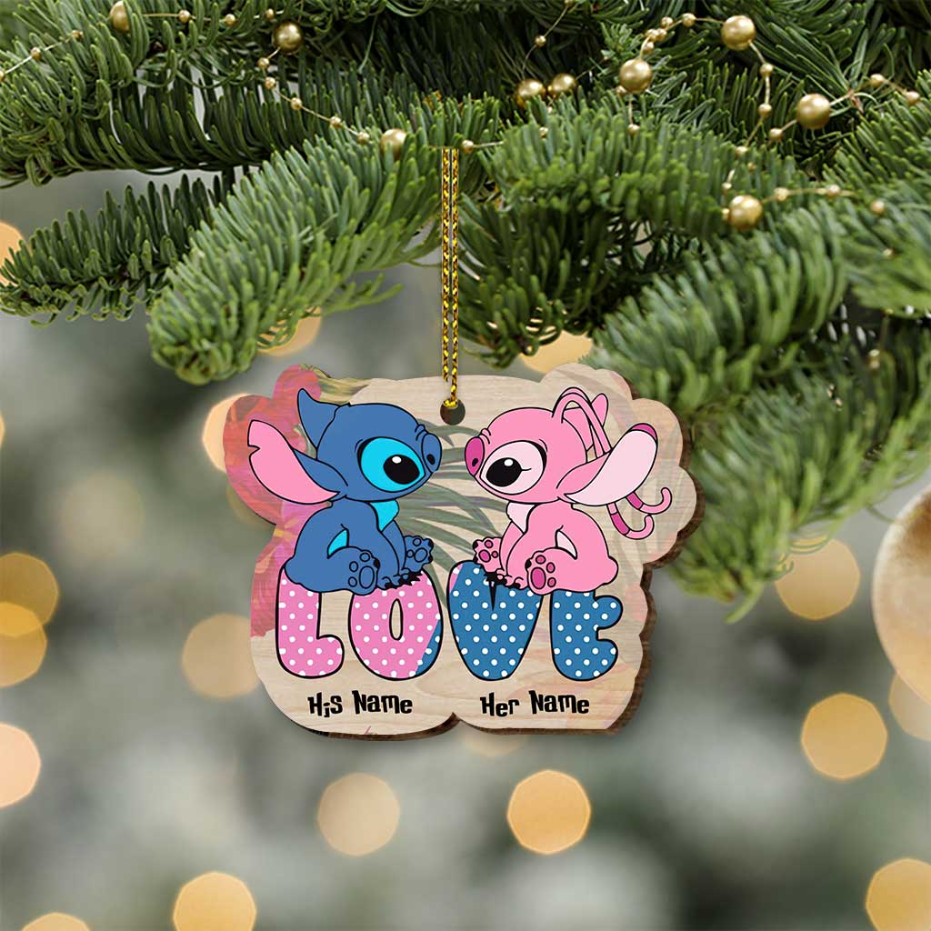 To My Husband - Personalized Christmas Ohana Wooden Card Pop Out Ornament