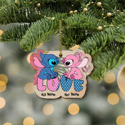 To My Husband - Personalized Christmas Ohana Wooden Card Pop Out Ornament