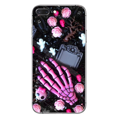 Love Skulls Handmade Decorated Personalized 3D Printed Phone Case