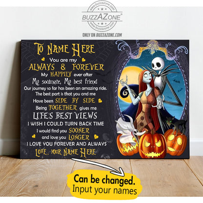 Together Forever - Personalized Nightmare Canvas and Poster 0823