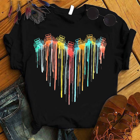 Colorful Heart Car T-shirt and Hoodie 0523