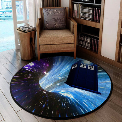 Blue Box - Round Rug 1122