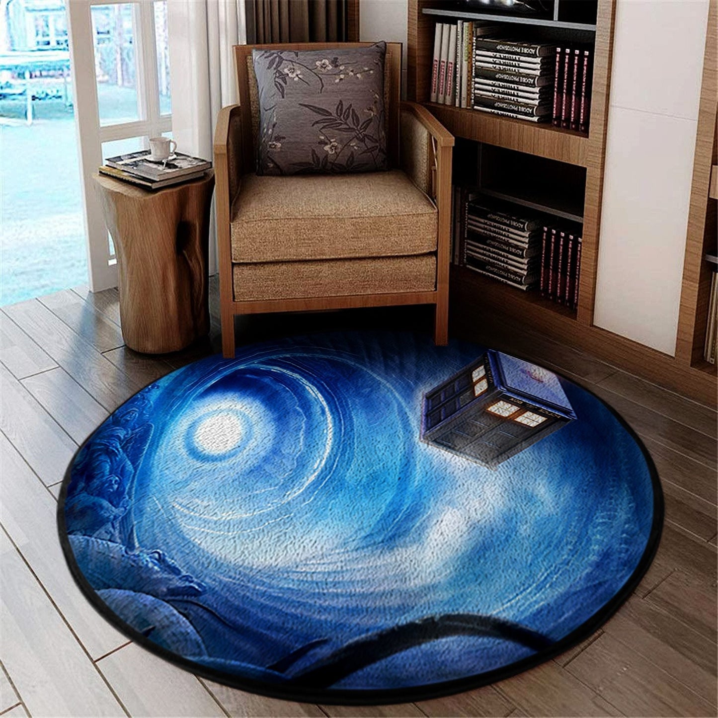 Blue Box - Round Rug 1122