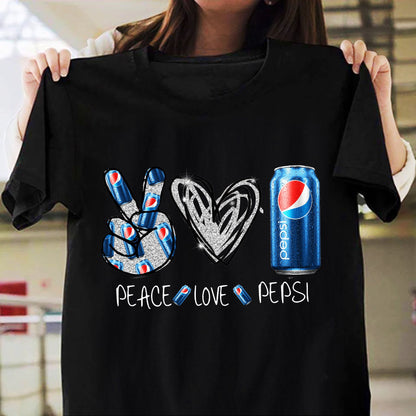 Peace Love Blue Soft Drink T-shirt and Hoodie 0223