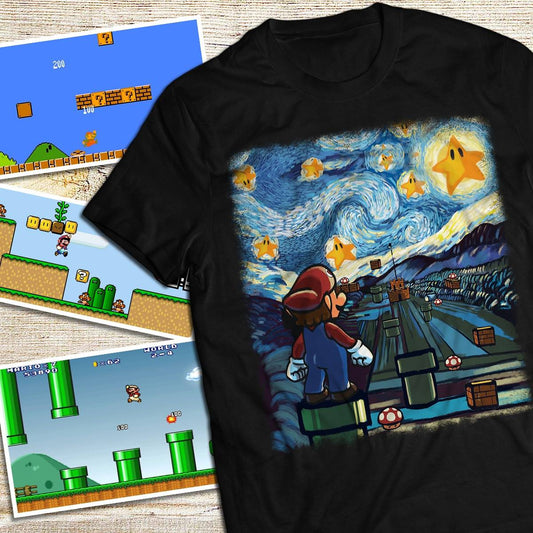 Starry Night Super Plumber T-shirt and Hoodie 0523