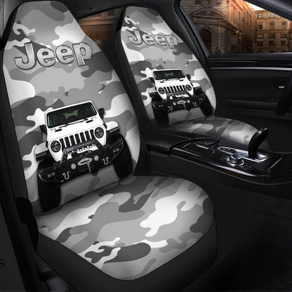 White Camouflage Car Seat covers 0523