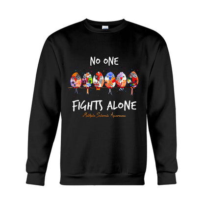 No One Fights Alone - Multiple Sclerosis Awareness T-shirt and Hoodie 1121