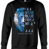 I Wear Blue For My Father - Diabetes Awareness Personalized T-shirt And Hoodie
