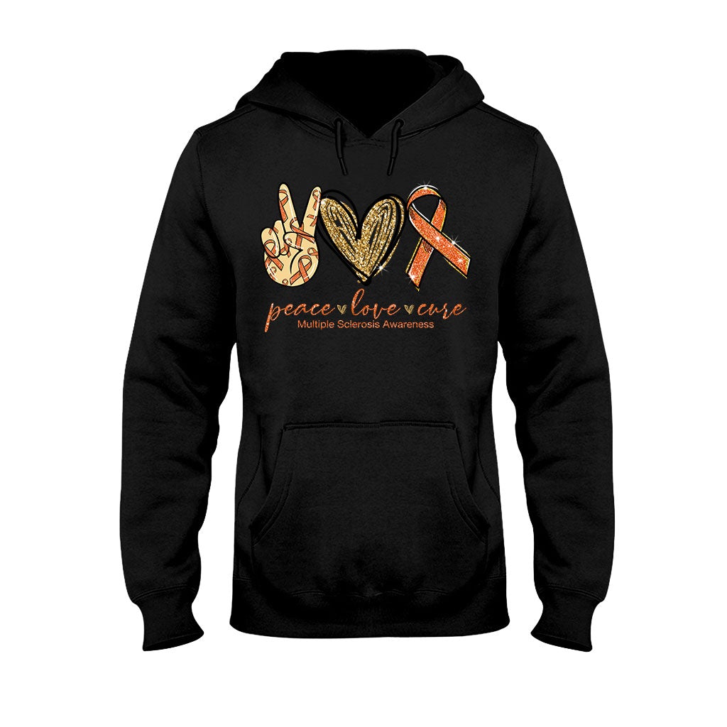 Peace Love Cure  - Multiple Sclerosis Awareness T-shirt And Hoodie 092021