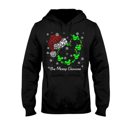 One Merry Grandma - Personalized Christmas Grandma T-shirt and Hoodie