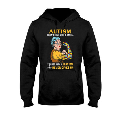 Never Give Up Autism Awareness T-shirt and Hoodie 112021