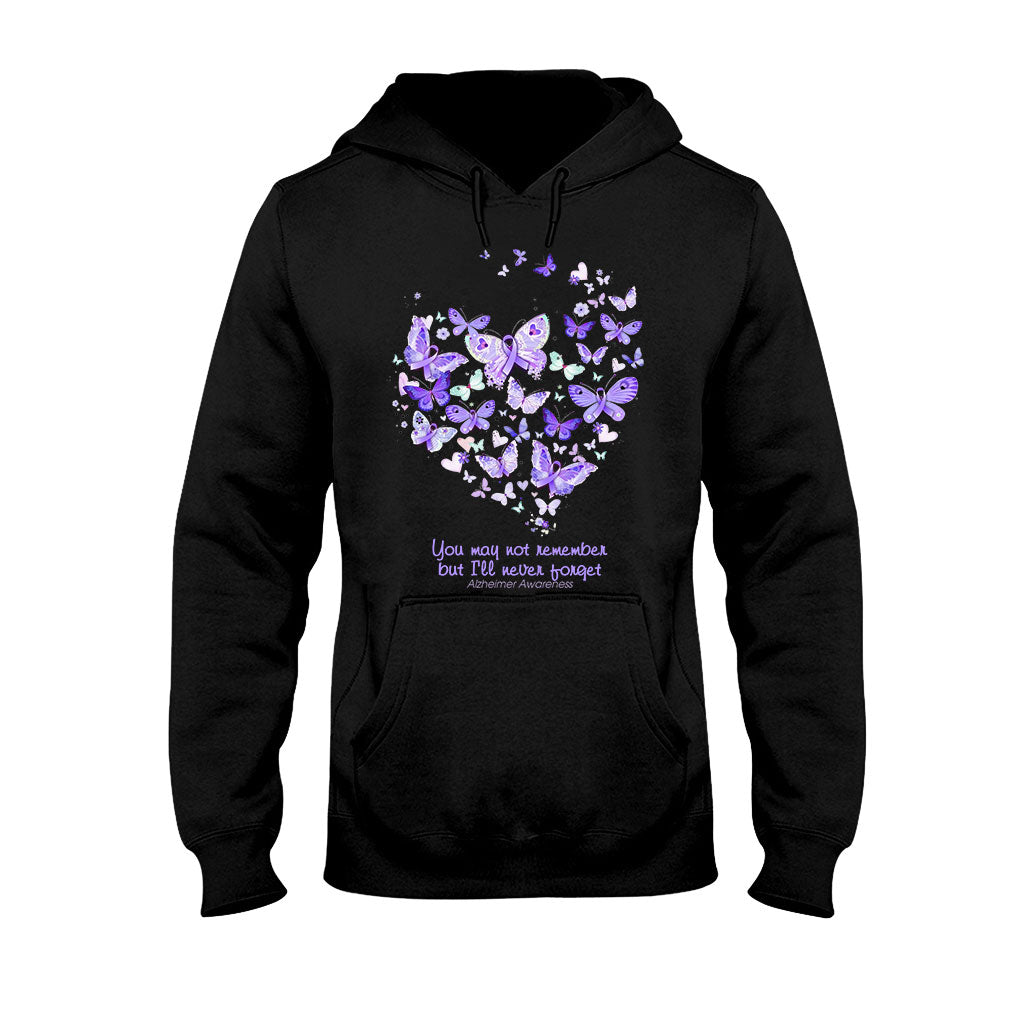 You May Not Remember Purple Butterflies - Alzheimer Awareness T-shirt and Hoodie 1121