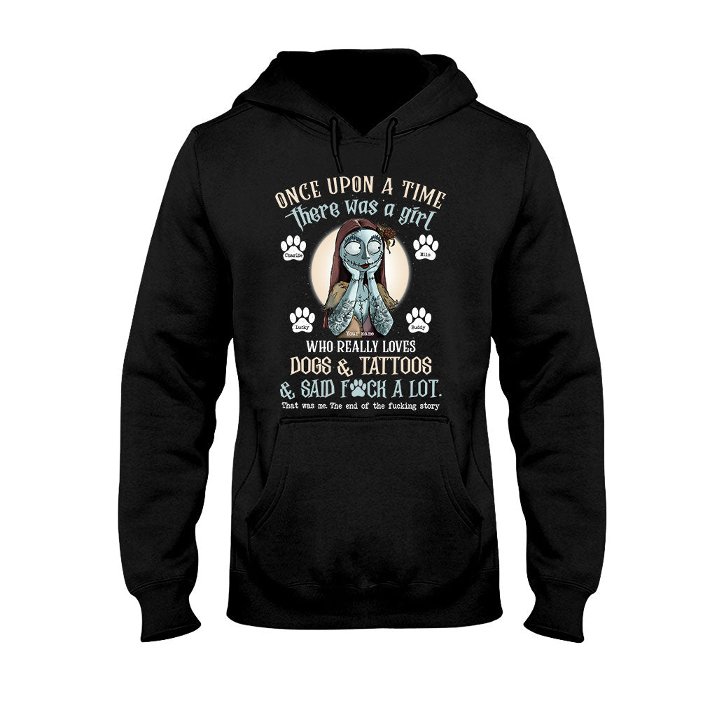 A Girl Who Really Loves Dog Tattoo - Personalized T-shirt and Hoodie