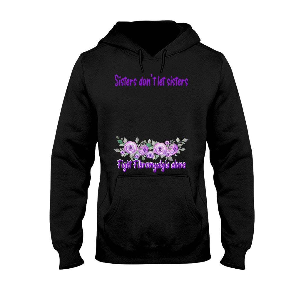 Sisters Don't Let Sisters Fight Epilepsy Alone - Personalized Fibromyalgia Awareness T-shirt and Hoodie