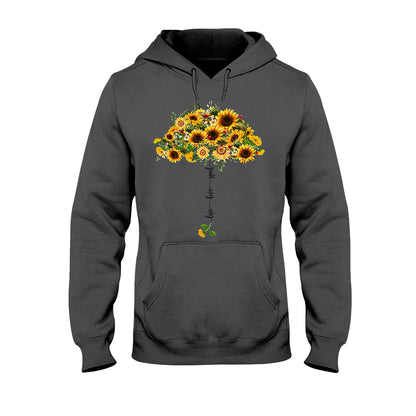 Live Love Spoil Sunflower Umbrella - Personalized Grandma T-shirt and Hoodie 1021