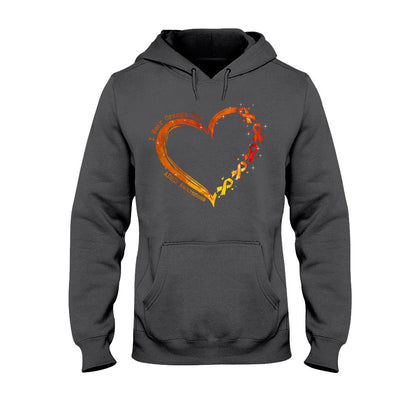 I Wear Orange For Someone I Love Heart - ADHD Awareness Personalized T-shirt And Hoodie