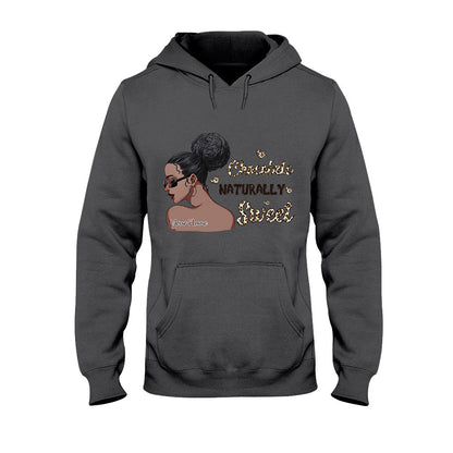 Chocolate Naturally Sweet Afro Girl - Personalized African American T-shirt and Hoodie