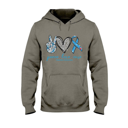 Peace Love Cure - Diabetes Awareness T-shirt And Hoodie 082021