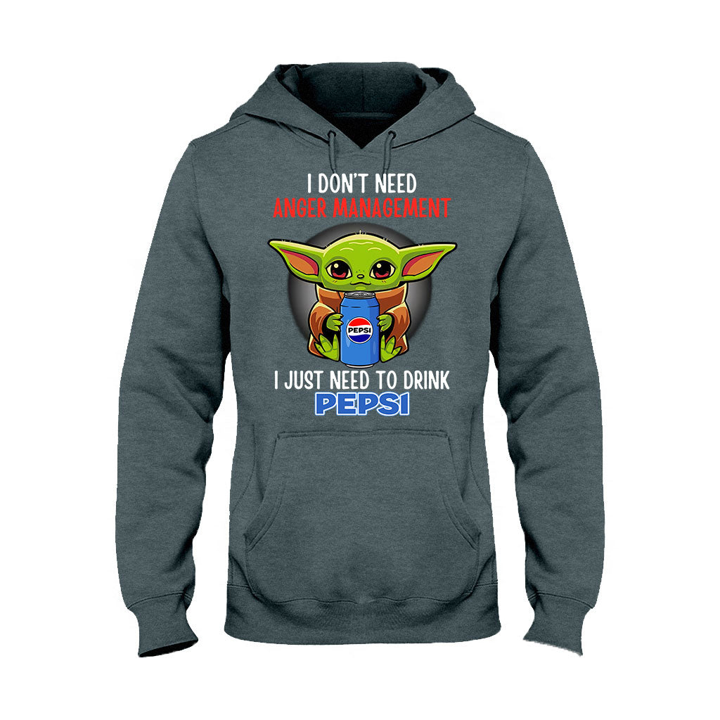 I Don't Need Anger Management Blue Soft Drink T-shirt and Hoodie