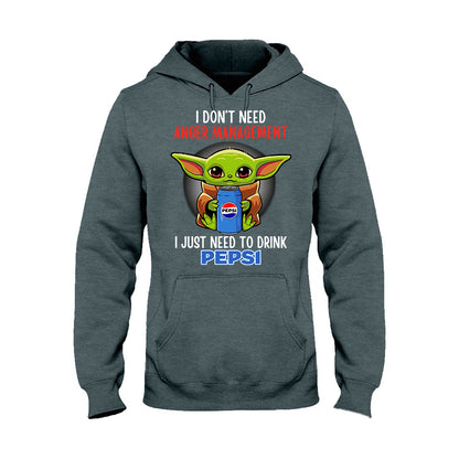 I Don't Need Anger Management Blue Soft Drink T-shirt and Hoodie