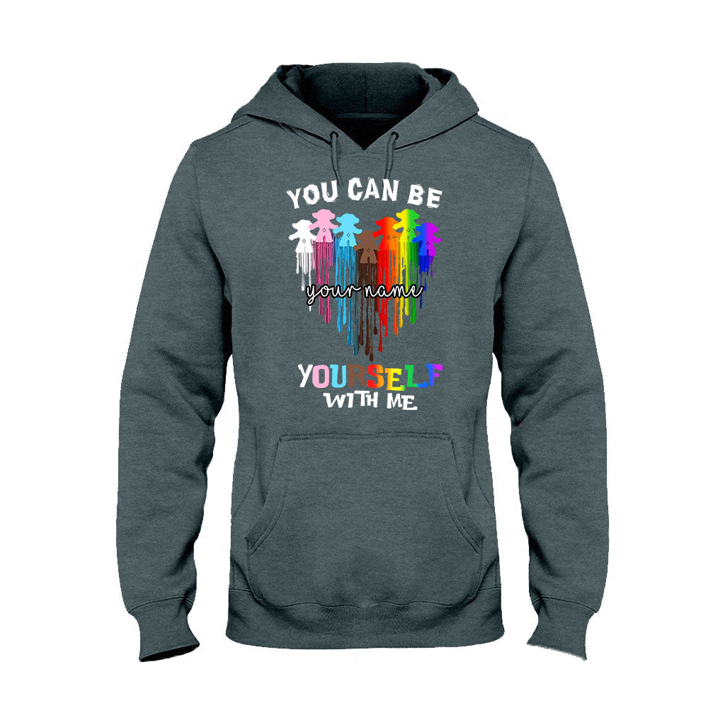 You Can Be Yourself With Me - Personalized LGBT Support T-shirt and Hoodie