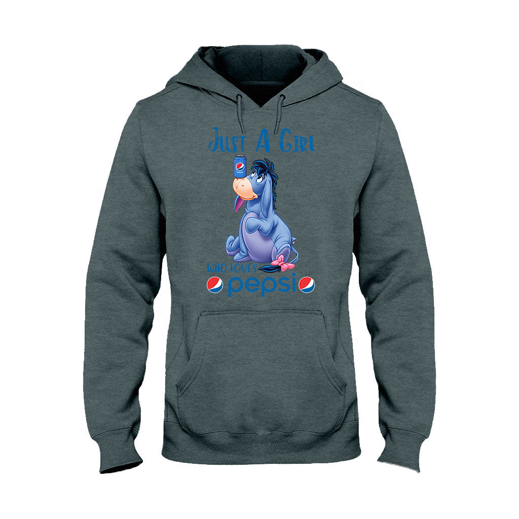 Just A Girl Who Loves - Blue Soft Drink T-shirt and Hoodie