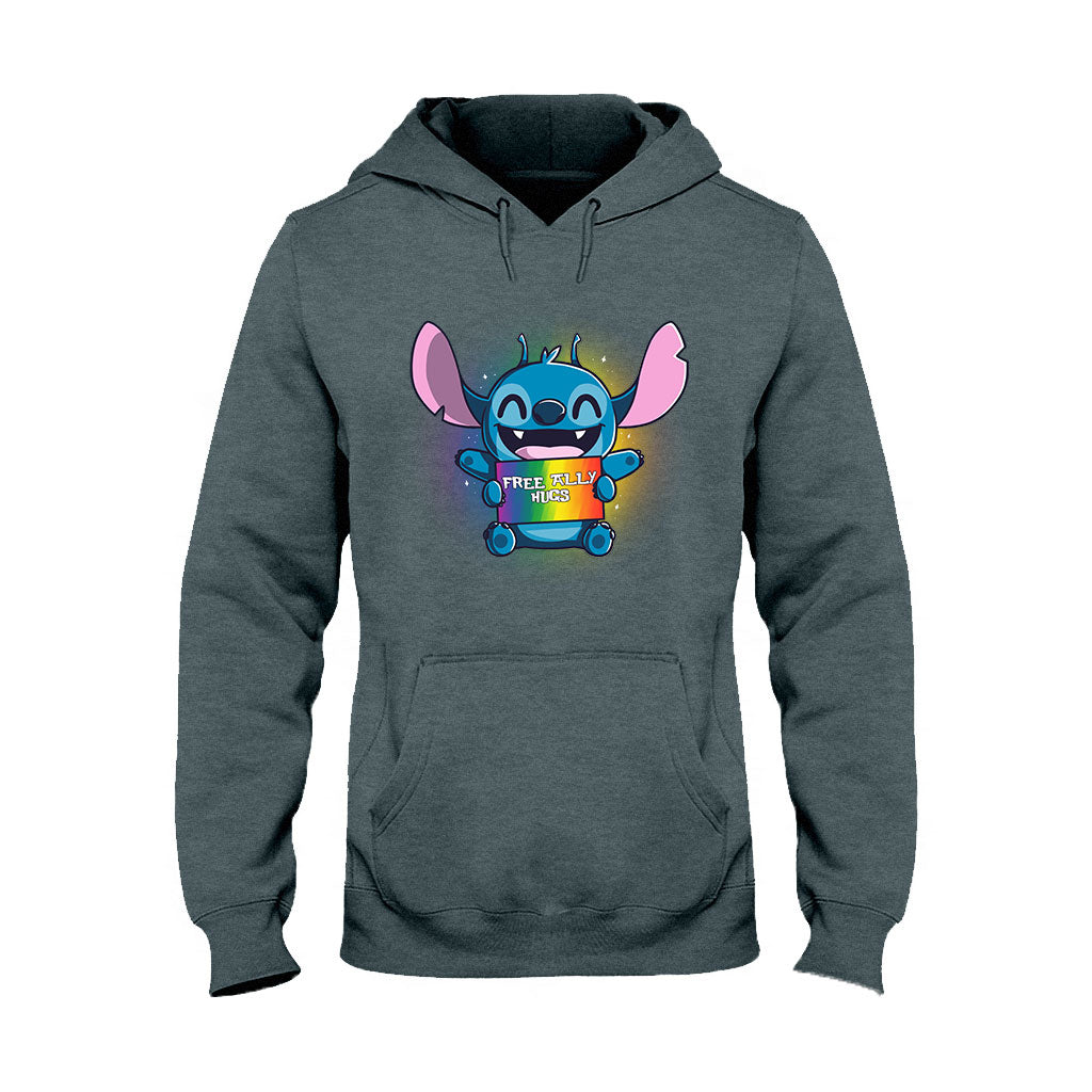 Free Ally Hugs - LGBT Support T-shirt and Hoodie
