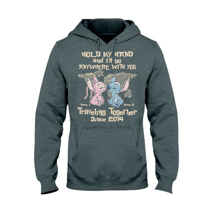 Hold My Hand - Personalized Couple Ohana T-shirt and Hoodie