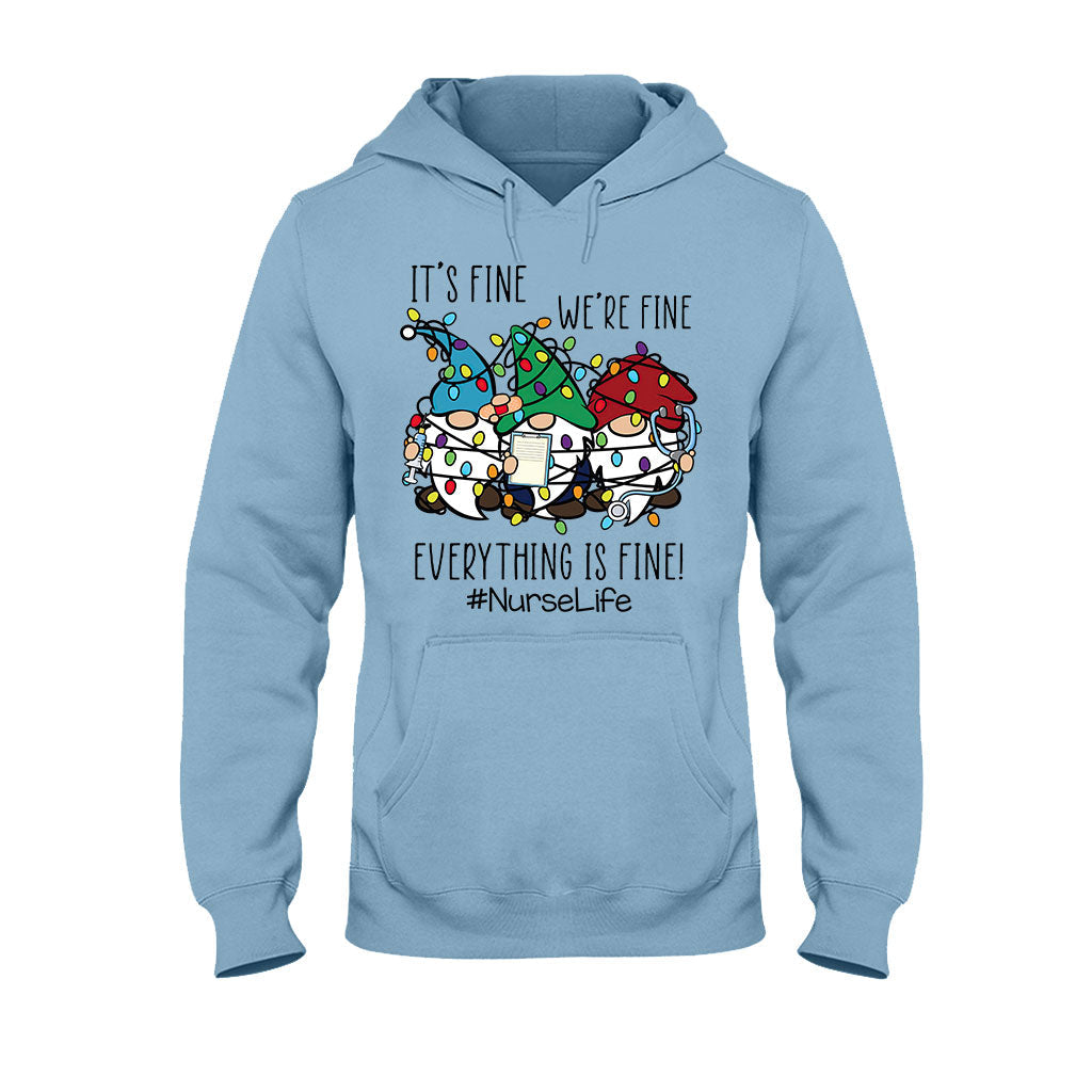 I’m Fine - Christmas Nurse T-shirt and Hoodie