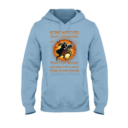 Some Witches Don't Like Brooms And Drink Too Much - Halloween Horse T-shirt and Hoodie