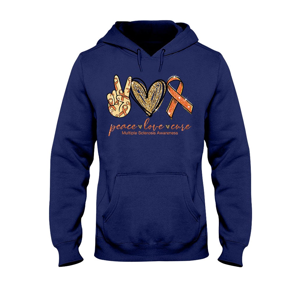 Peace Love Cure  - Multiple Sclerosis Awareness T-shirt And Hoodie 092021