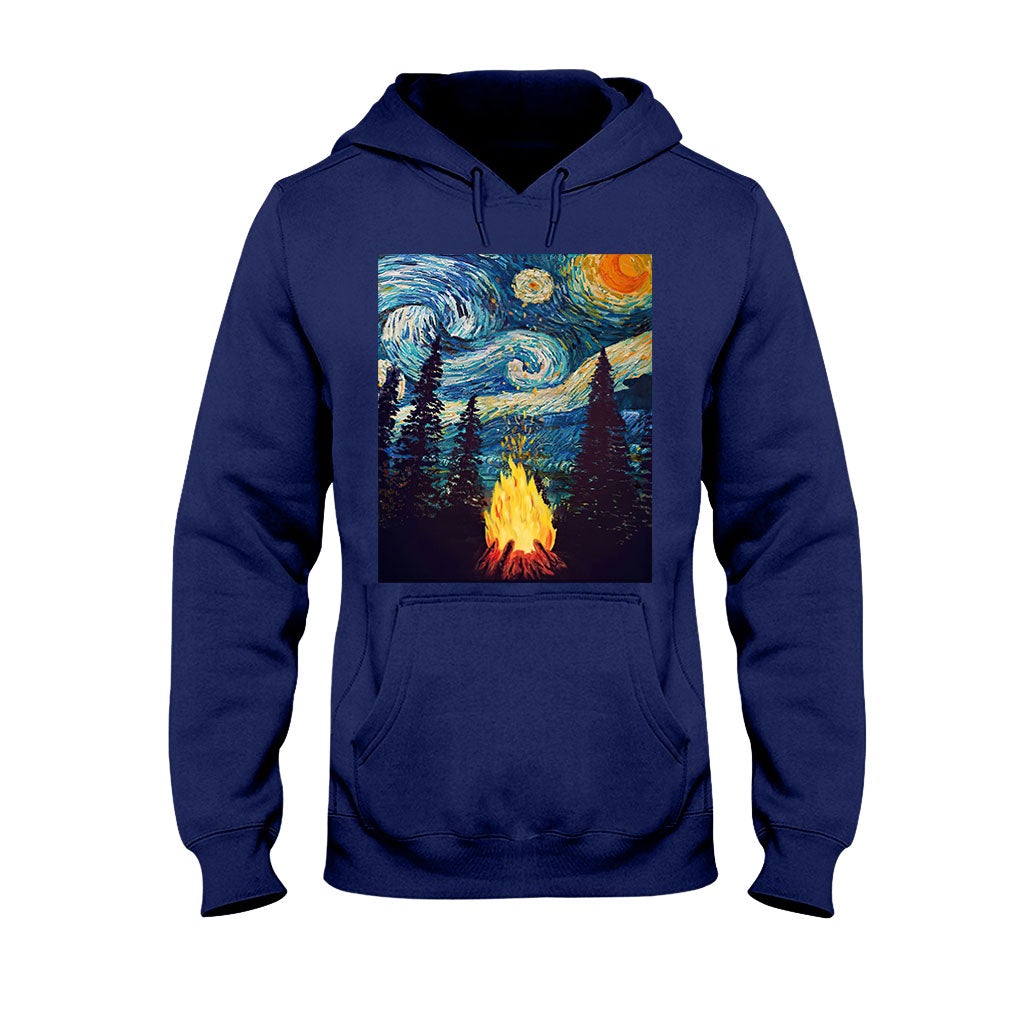 Campfire Starry Night - Camping T-shirt and Hoodie 112021