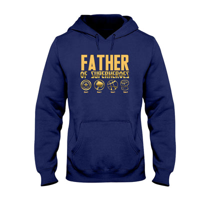 Father Of Superheroes - Personalized Father's Day T-shirt and Hoodie