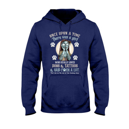 A Girl Who Really Loves Dog Tattoo - Personalized T-shirt and Hoodie