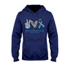 Peace Love Cure - Diabetes Awareness T-shirt And Hoodie 082021