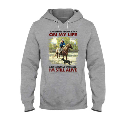 Sometimes I Look Back - Horse T-shirt and Hoodie