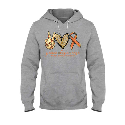 Peace Love Cure  - Multiple Sclerosis Awareness T-shirt And Hoodie 092021