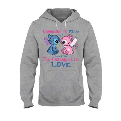 Connected To - Personalized Couple Ohana T-shirt and Hoodie