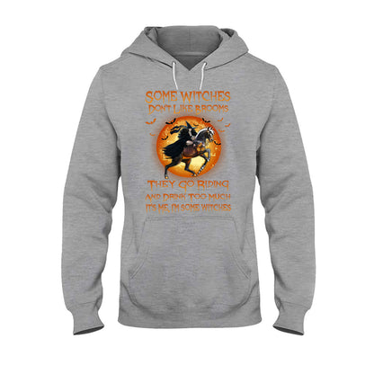 Some Witches Don't Like Brooms And Drink Too Much - Halloween Horse T-shirt and Hoodie