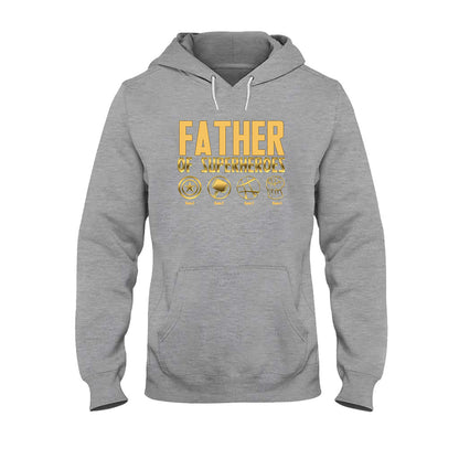 Father Of Superheroes - Personalized Father's Day T-shirt and Hoodie