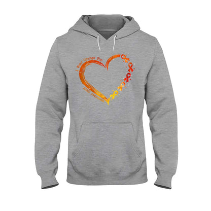 I Wear Orange For Someone I Love Heart - ADHD Awareness Personalized T-shirt And Hoodie