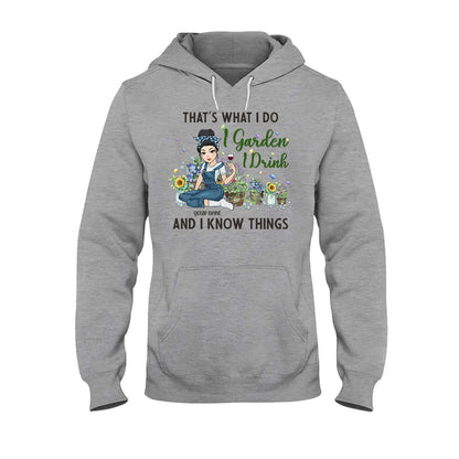 That's What I Do I Garden I Drink - Personalized Gardening T-shirt and Hoodie