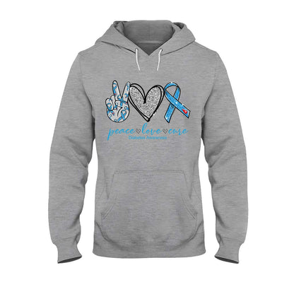 Peace Love Cure - Diabetes Awareness T-shirt And Hoodie 082021