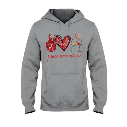 Peace Love Wine T-shirt And Hoodie 062021