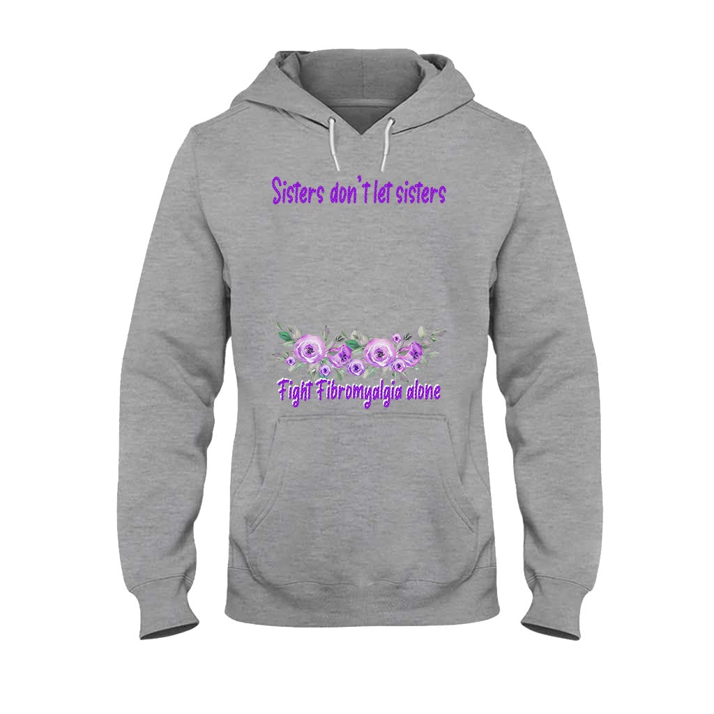 Sisters Don't Let Sisters Fight Epilepsy Alone - Personalized Fibromyalgia Awareness T-shirt and Hoodie