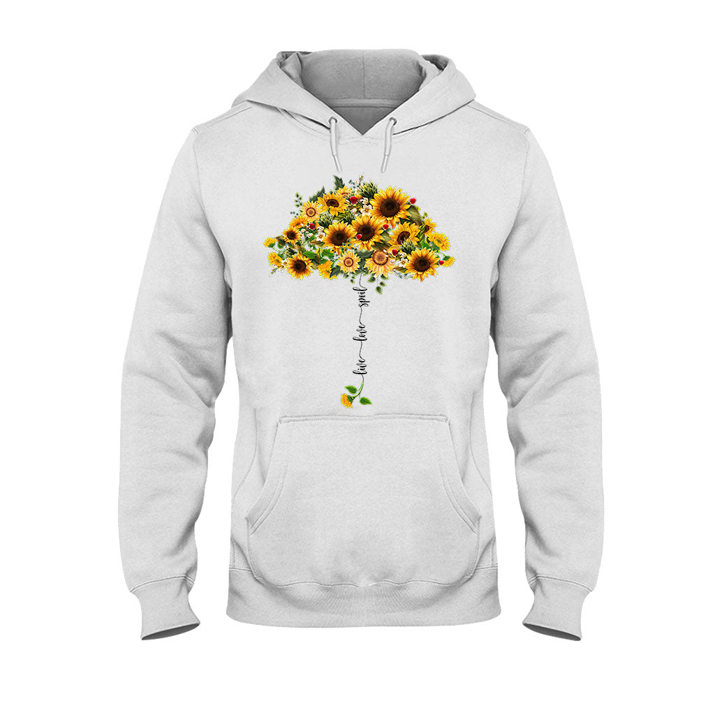 Live Love Spoil Sunflower Umbrella - Personalized Grandma T-shirt and Hoodie 1021